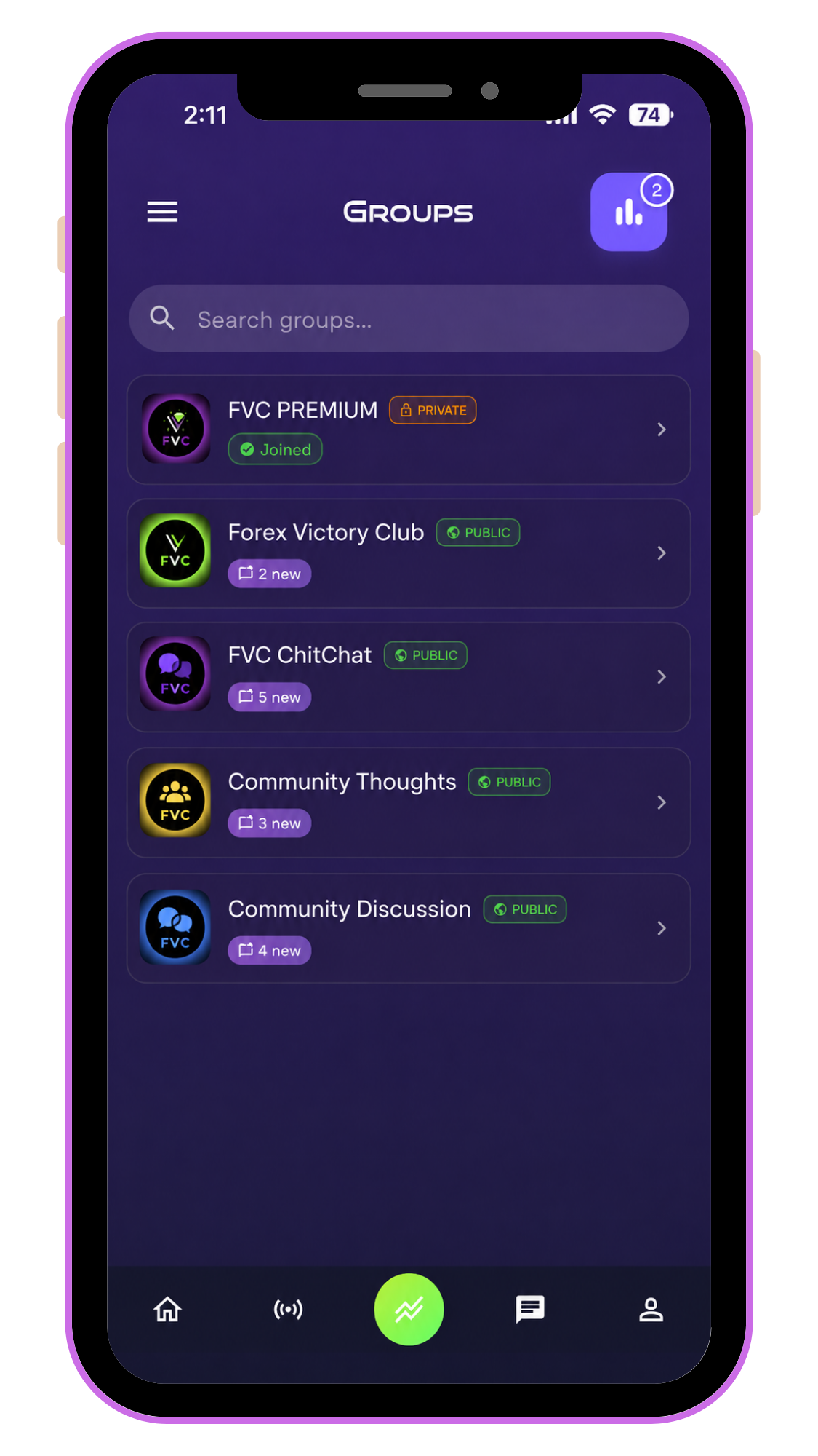 FVC Community mobile app preview 1